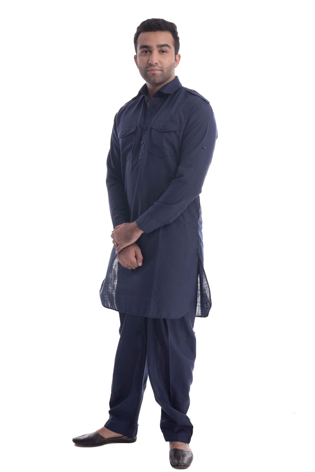 Black Currant Sorbet Pathani Suit Kurta Set