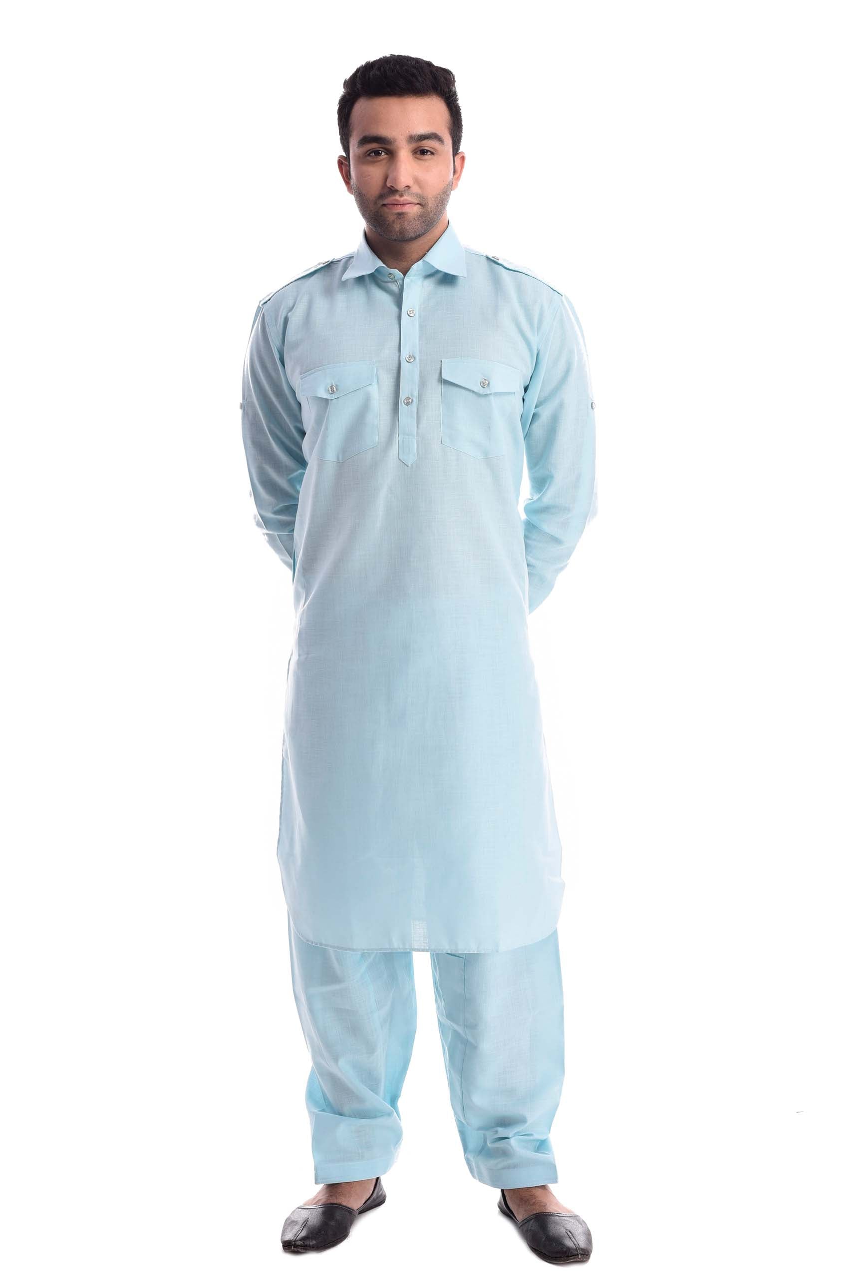 Ice Candy Sorbet Pathani Suit Kurta Set