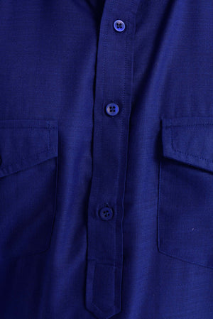 Electric Blue Pathani Suit Kurta Set