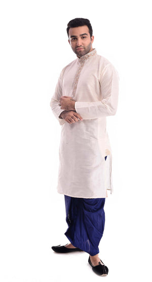 White Zardozi Kurta Set