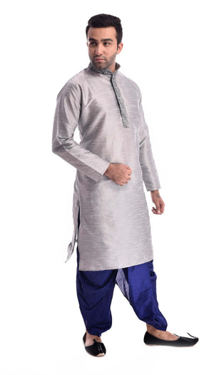 Silver Handwork Zardozi Embroidery Kurta Set