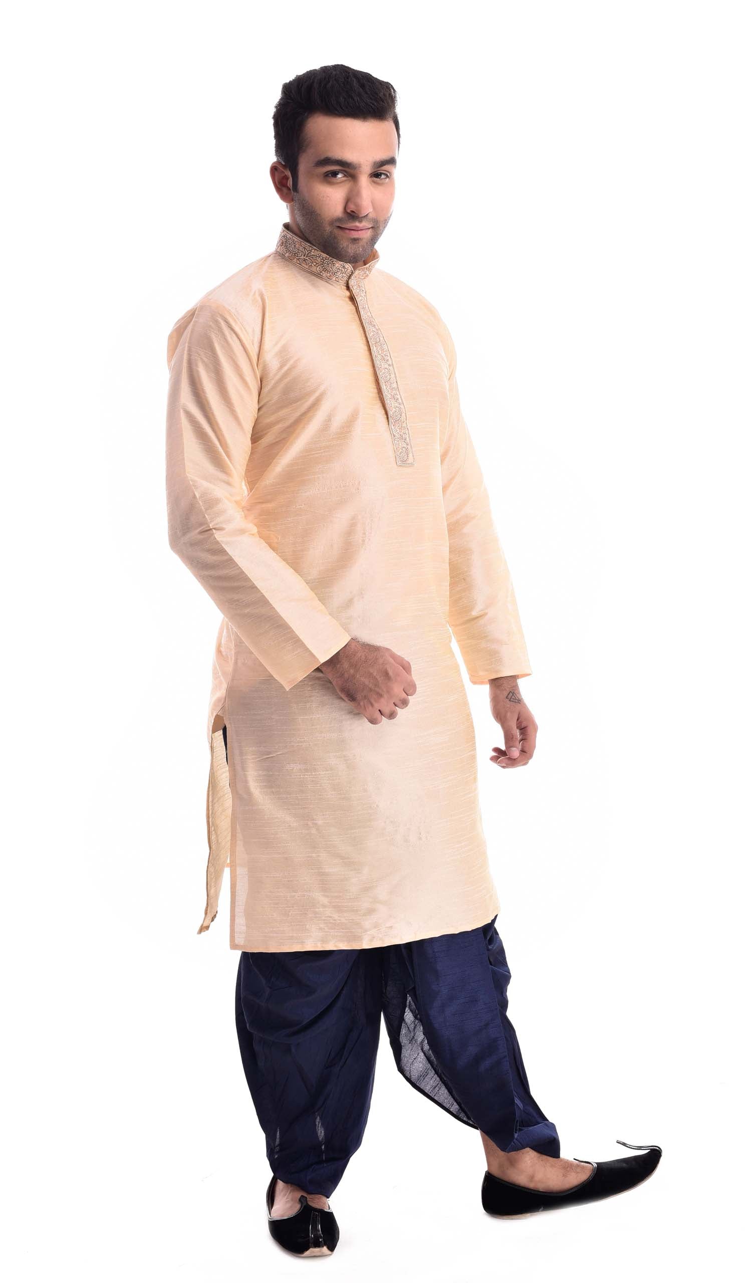 Rose Gold Zardozi Handwork Kurta with Patiala Salwar