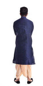 Navy Blue Kurta with Gold Patiala Salwar