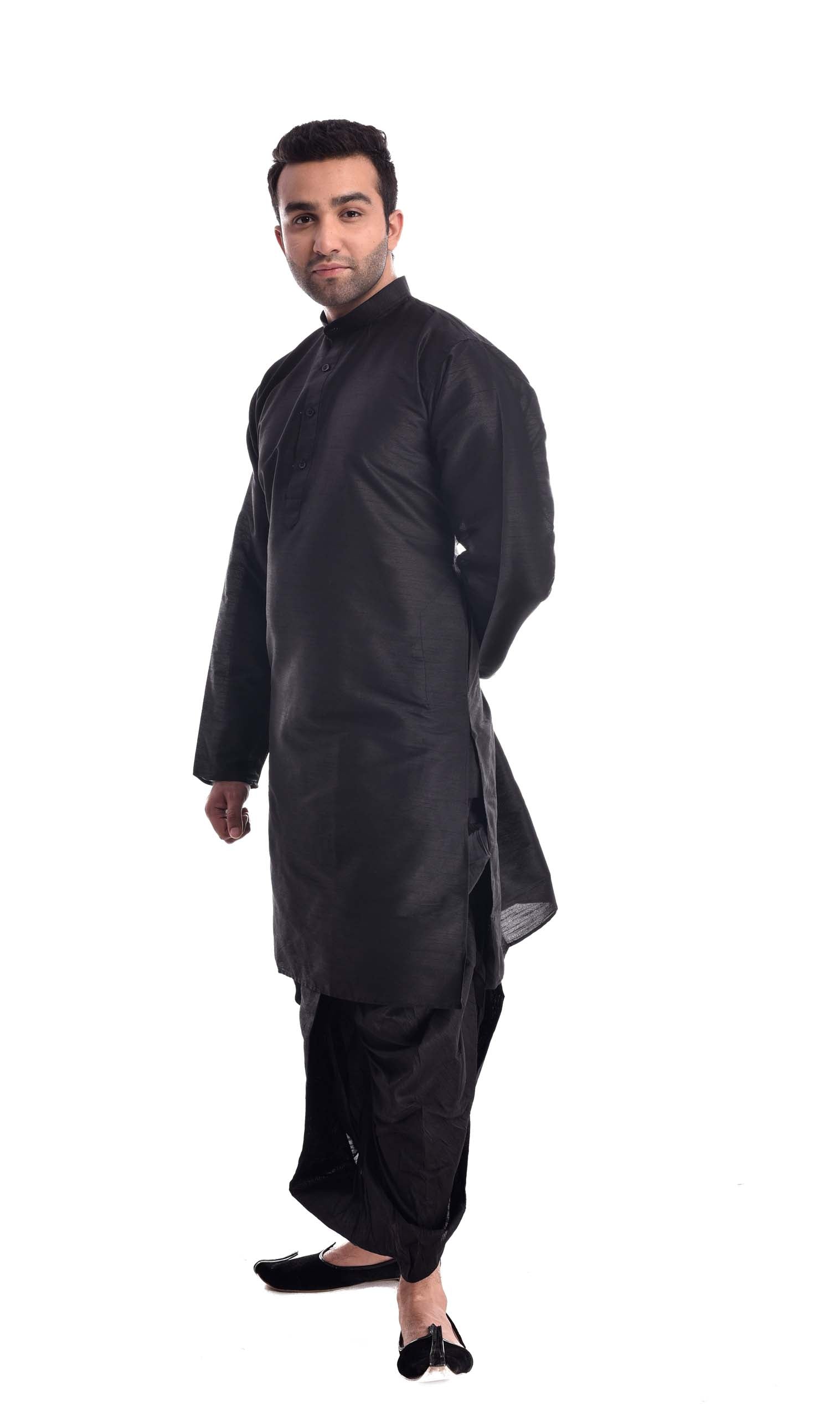 All Black Kurta and Patiala Salwar Set