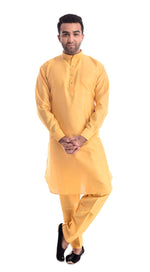 Mango Sorbet Summer Kurta Pyjama in Silk