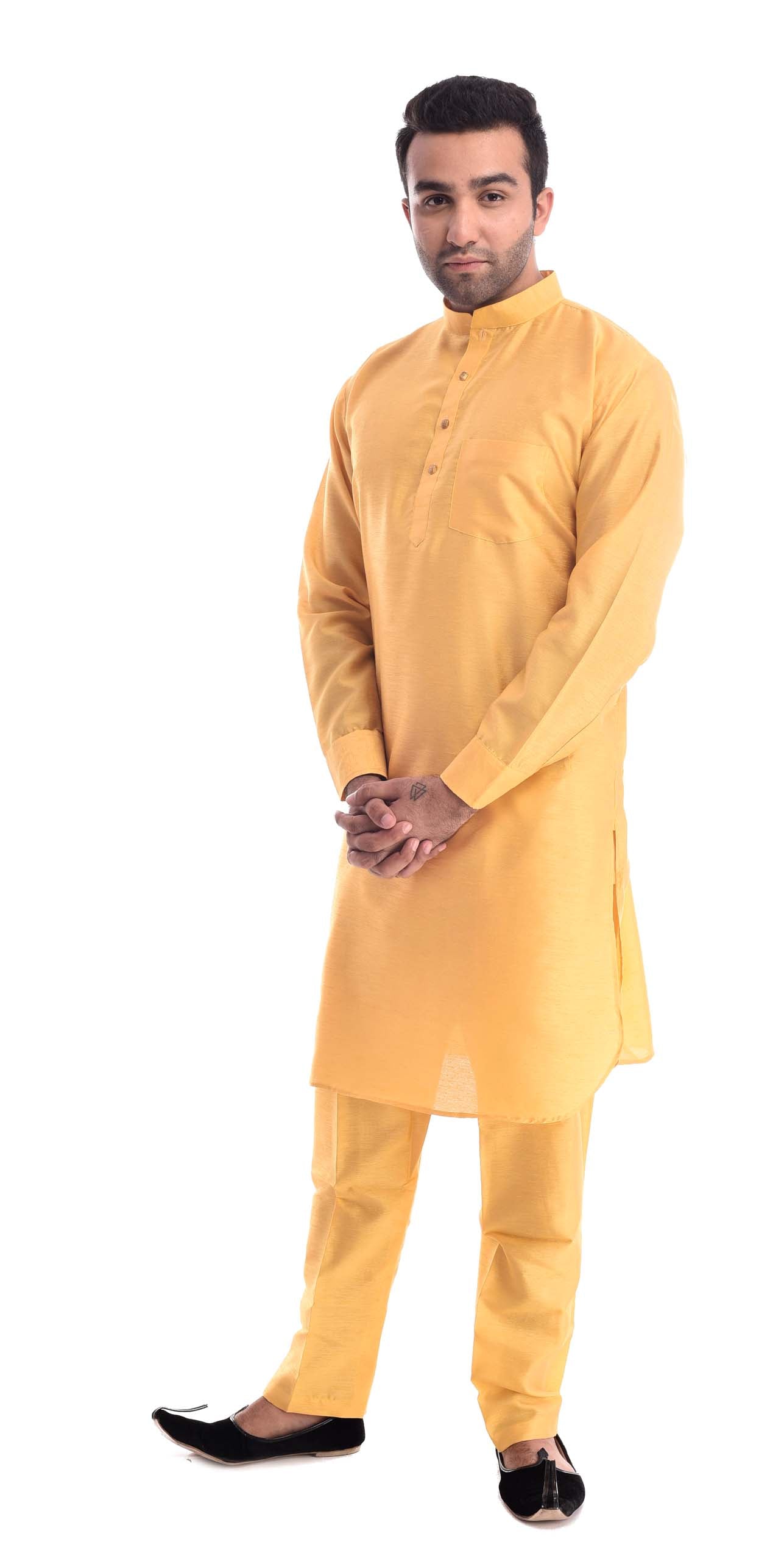 Mango Sorbet Summer Kurta Pyjama in Silk