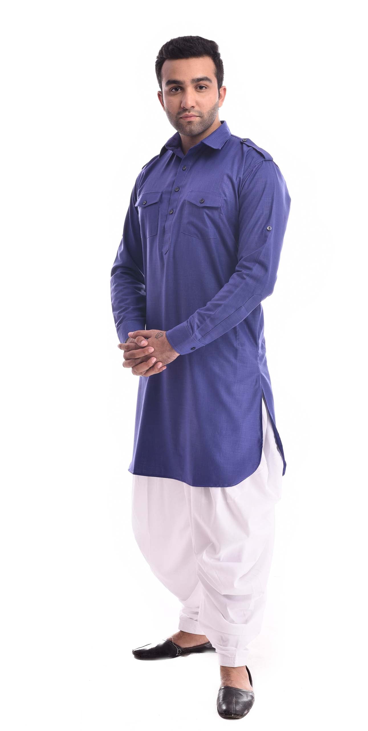 Blueberry Duet Pathani Suit Kurta Set