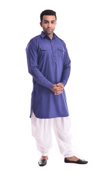 Blueberry Duet Pathani Suit Kurta Set