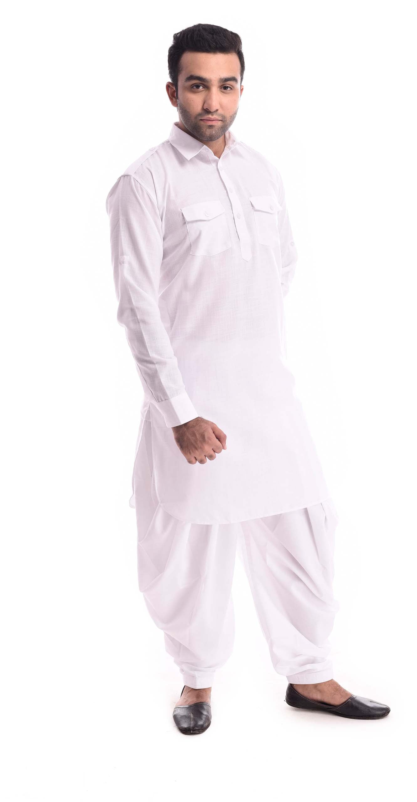 Vanilla Sorbet Pathani Suit Kurta Set