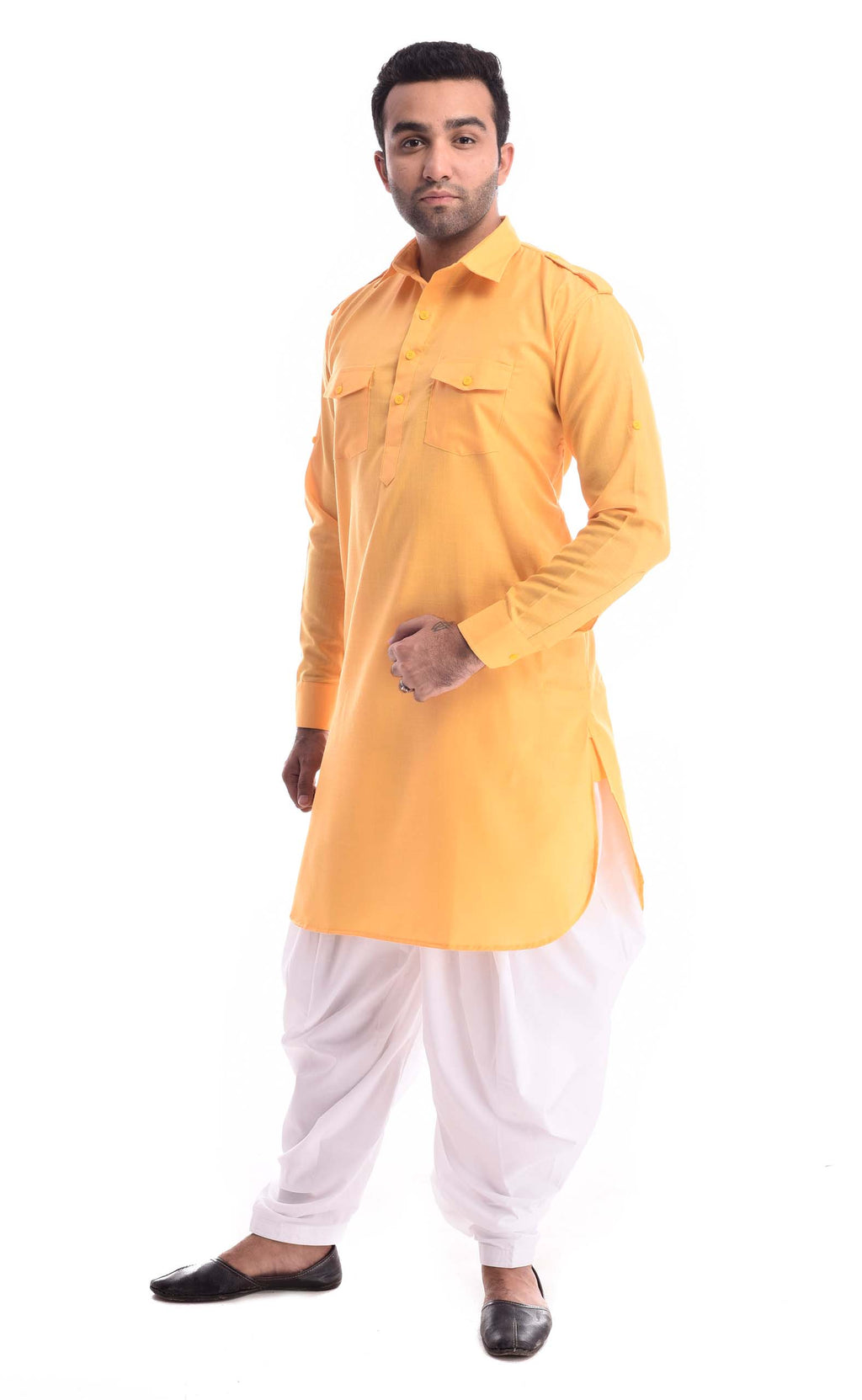 Mango Duet Pathani Suit with Contrasting White Salwar