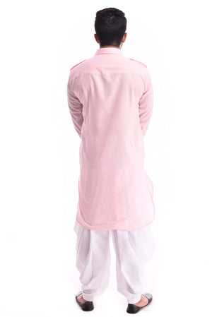 Cotton Candy Sorbet Pathani Suit Kurta Set