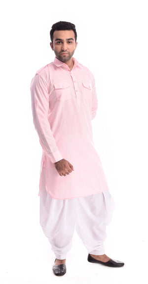 Cotton Candy Sorbet Pathani Suit Kurta Set