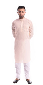 Good Earth Rose Gold Kurta Pyjama in Organic Cotton