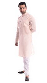 Good Earth Rose Gold Kurta Pyjama in Organic Cotton