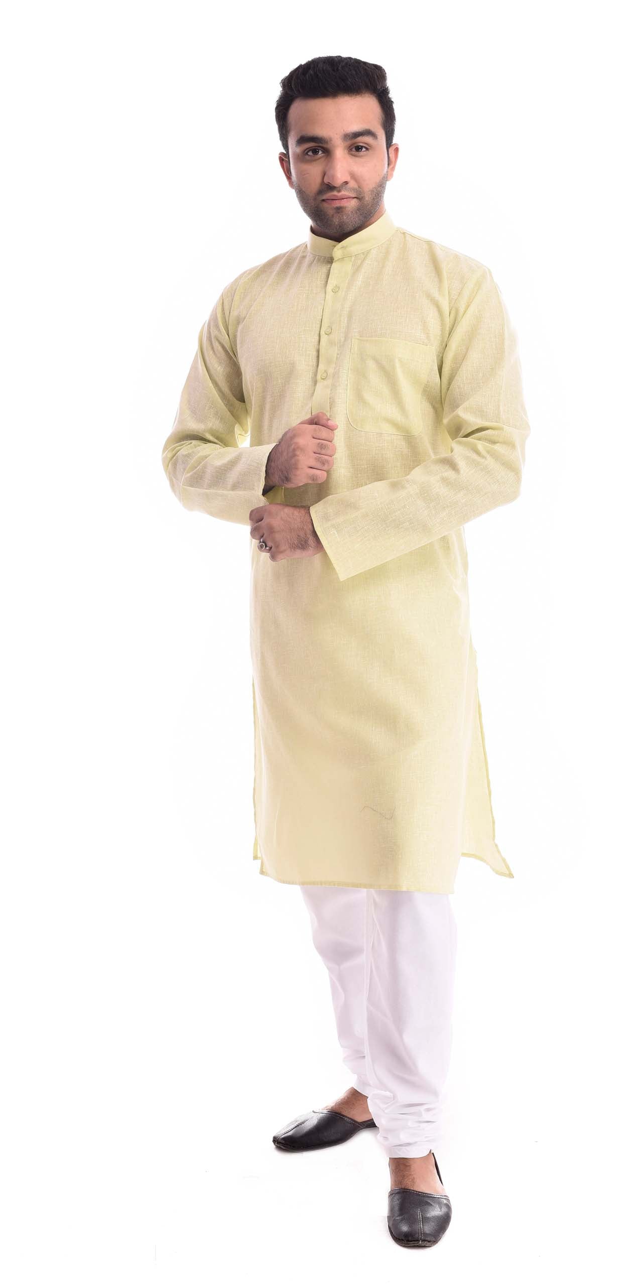 Good Earth Daffodil Kurta Pyjama in Organic Cotton