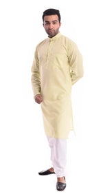 Good Earth Daffodil Kurta Pyjama in Organic Cotton