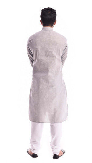 Good Earth Gravel Kurta Pyjama in Organic Cotton