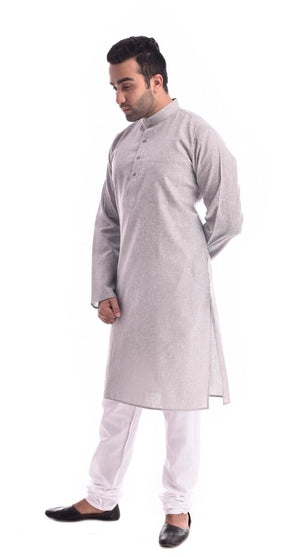 Good Earth Gravel Kurta Pyjama in Organic Cotton