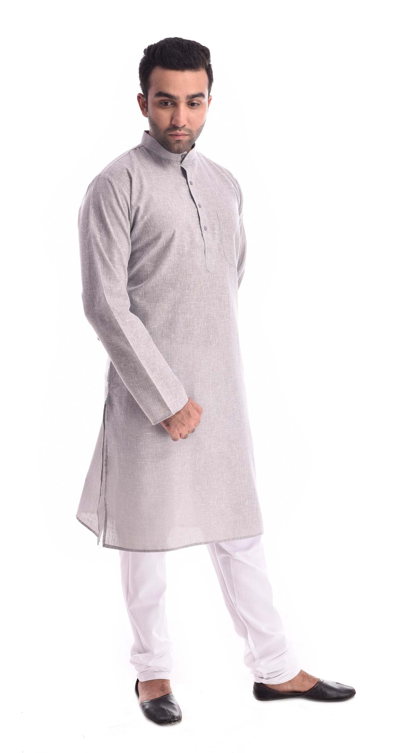 Good Earth Gravel Kurta Pyjama in Organic Cotton