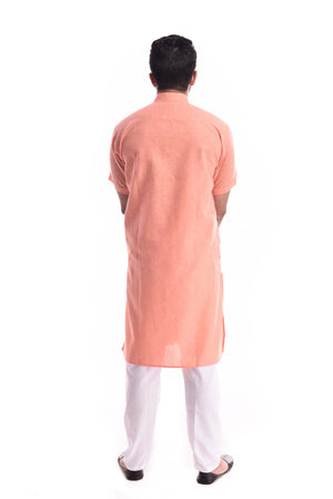 Creamsicle Orange Half Sleeves Kurta Pyjama