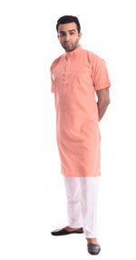 Creamsicle Orange Half Sleeves Kurta Pyjama