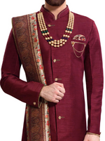 Maroon Semi Indo-Western