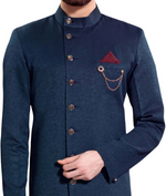 Hackett Blue Semi Indo-Western Suit