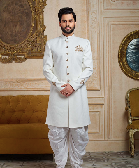 White Stallion Magnificent Jodhpuri Suit