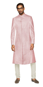 Imliban Quilted Pink Sherwani